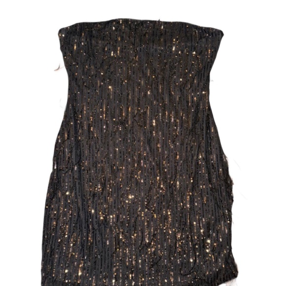 🖤Wild Fable Black Sequin Strapless Mini Dress (Size M) - Picture 3 of 4